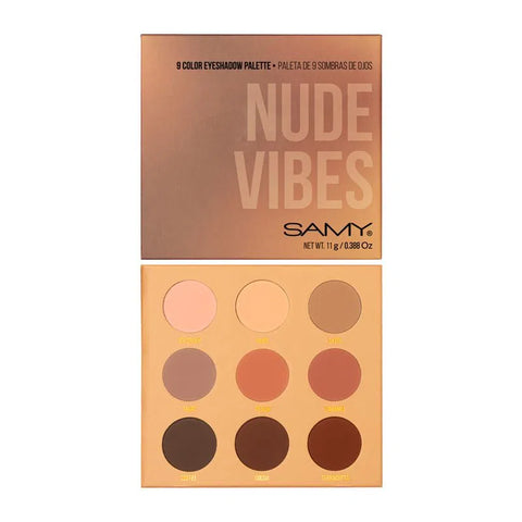 Paleta x9 Sombras Samy Colores Nude Vibes