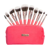 Kit Brocha X10 Rosa Terciopelo - Trendy