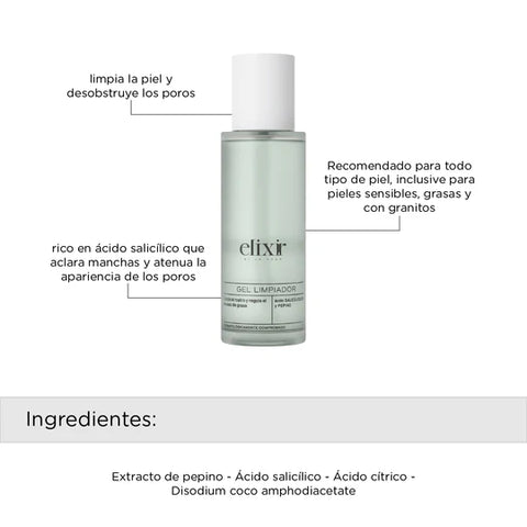 Gel Limpiador Facial Elixir