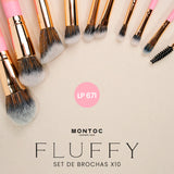 Kit de Brochas Fluffy Montoc x10